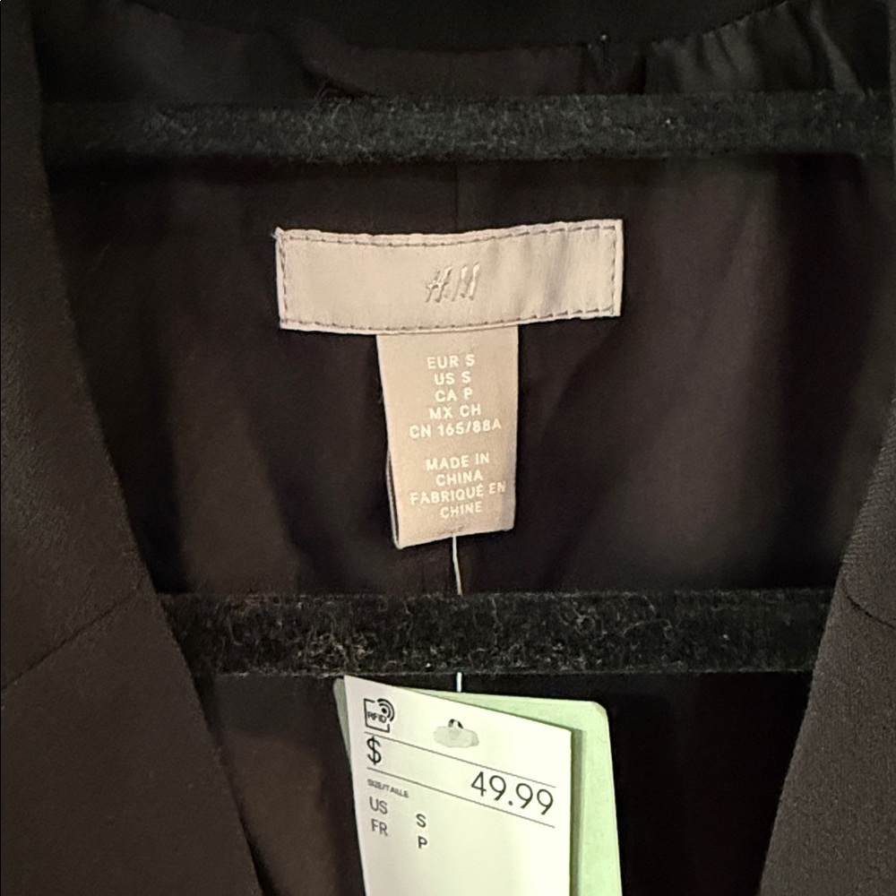 H&M Black Double-Breasted Vest - Picture 2 of 4